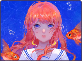 流泪深海少女头像绘制