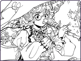 绘制戴眼镜的魔法师线稿