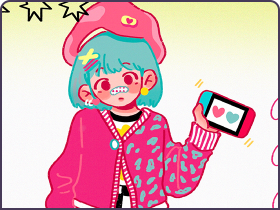 动森甜妹复古插画绘画教程